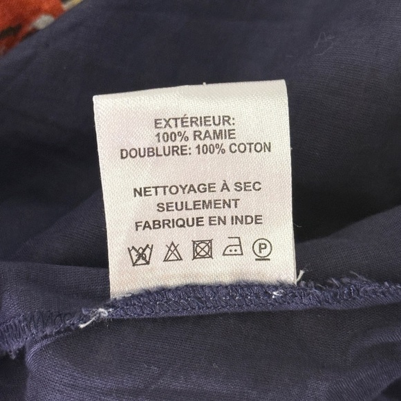 Sea New York Navy and Orange Floral Midi Dress - Picture 3 of 8